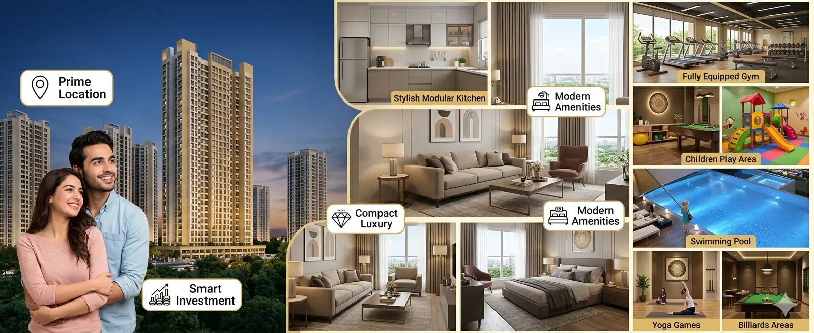 Golden Ticket Kolshet Road’s 1 BHK Home
